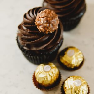 Ferrero Rocher Chocolate Cupcakes